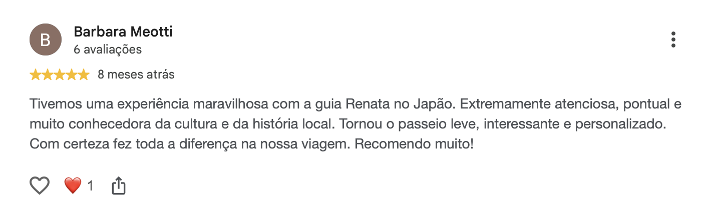 Avaliação no Google 3