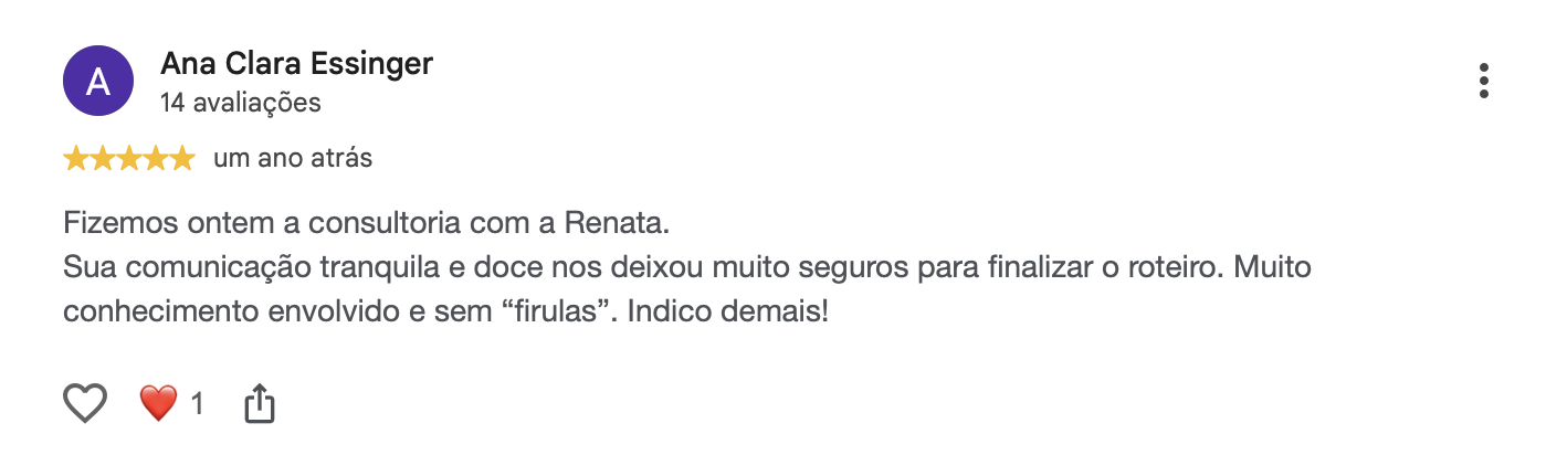 Avaliação no Google 8